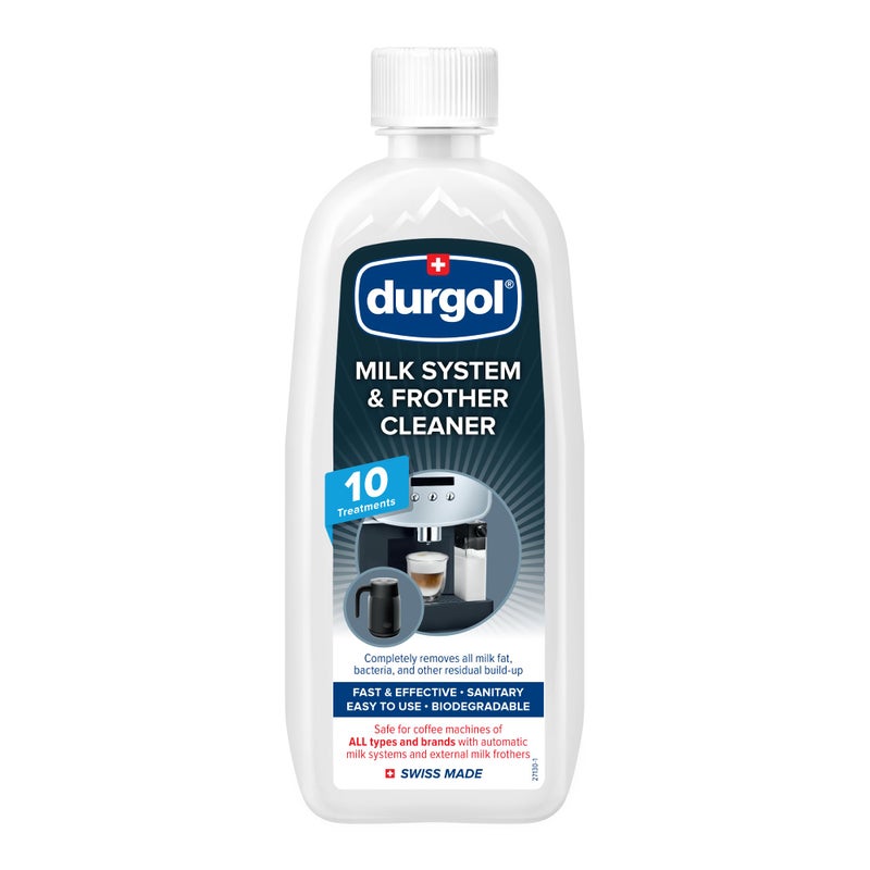 Durgol Milk System And Frother Cleaner For All Brands Of Coffee Makers, External Milk Frothers,16.9 Ounce, White - Image 1